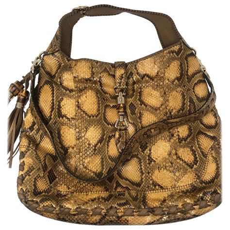gucci python hobo bag black